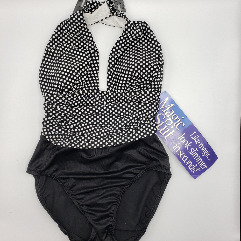 Magic Suit Polka Dot Halter Swimsuit